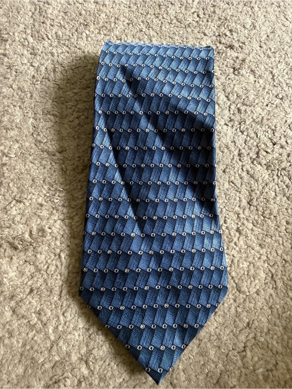 Louis Roth Men’s Classic Blue Patterned Men's Tie - Blue